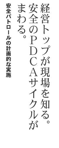 安全パトロールの計画的な実施